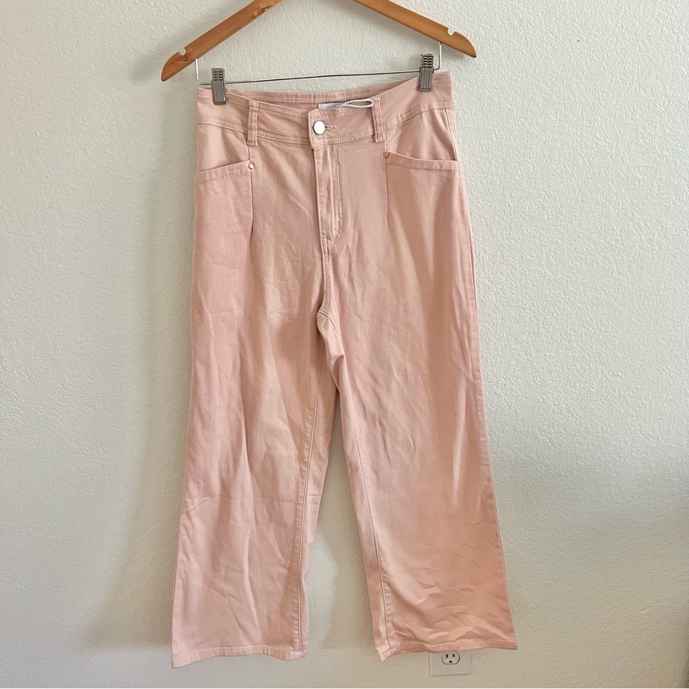 Petal & Pup Blush Pink High Waisted Pants Sz 6 NWT - Picture 2 of 7
